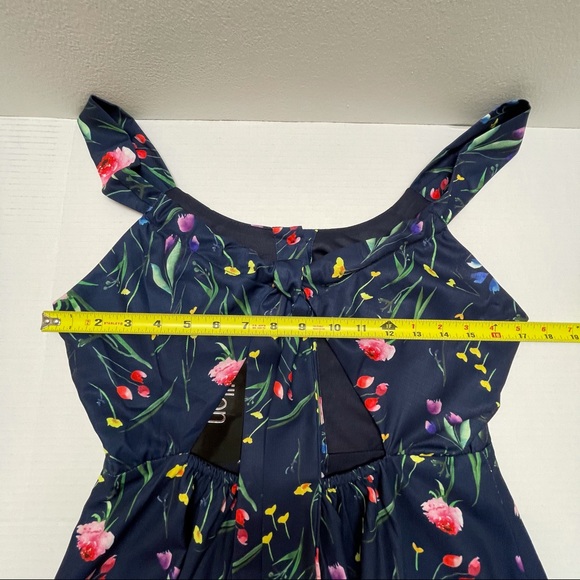 NWT Papillon Floral Cutout Dress Sleeveless Navy Sz XS - Picture 11 of 16